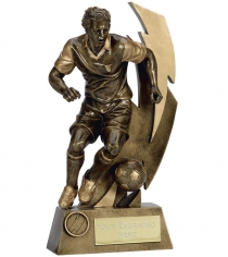 Gold Flash Footballer Trophy in 5 Sizes