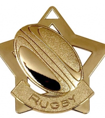 60mm Rugby Mini Stars Medal
