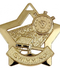 Swimming 60mm Mini Star Medals