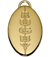 Rugbyball Medal 40mm in Gold