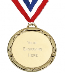 Target Combo 60mm Budget Medal With Ribbon