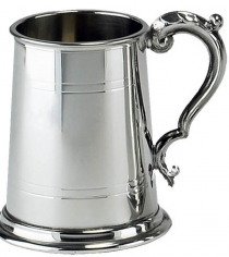 1 Pint Comadore Sheffield Pewter Tankard Polished Finish