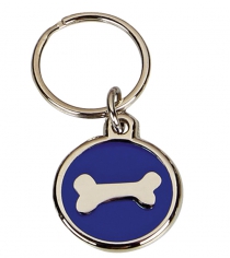 Silver Bone Pet Tag 22mm Diameter