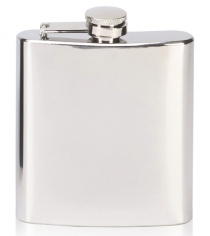 Bright Polished Stainless Steel Hip Flask