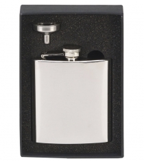 Polished Stainless Steel 6oz Hip Flask