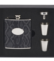 Snake Skin Design 6oz Stainless Steel Hip Flask