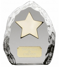 Iceberg Crystal Star Glass Plaque