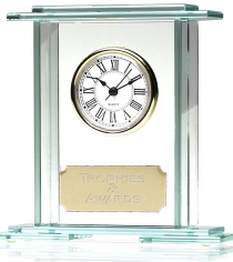 Eternity Jade Glass Clock