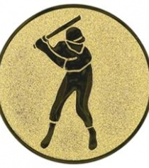 Baseball Metal Centre Disc in Gold, Silver & Bronze