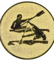 Canoeing Metal Disc in Gold, Silver & Bronze
