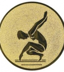 Gymnastics Metal Centre in Gold, Silver & Bronze