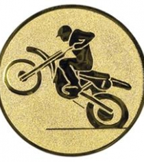 Motocross Metal Centre in Gold, Silver & Bronze