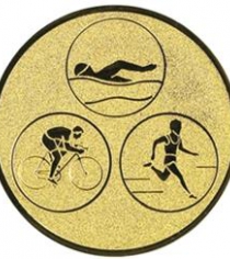 Triathlon Metal Centre in Gold, Silver & Bronze
