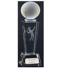 Unite Optical Crystal Tennis Trophies in Male & Female Versions