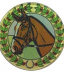 Horses Head in Wreath P473