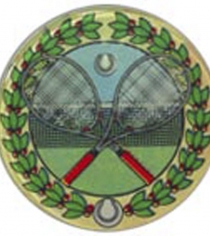 Tennis Rackets in Wreath P476