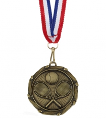 Tennis Combo Medal With Ribbon