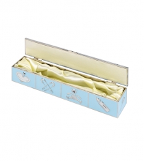 Blue Enamelled Birth Certificate Holder 