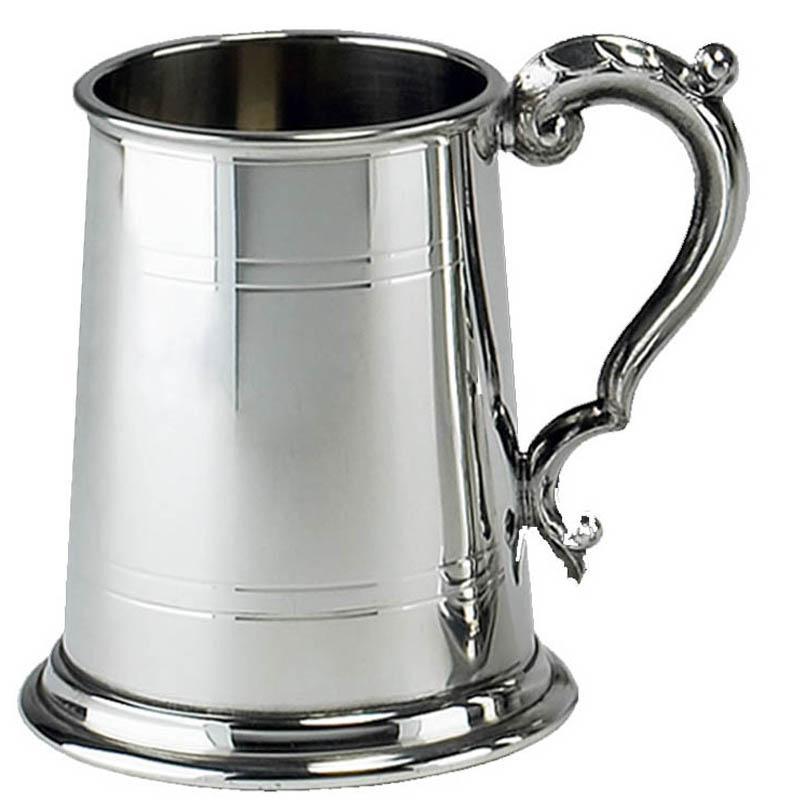 1 Pint Comadore Sheffield Pewter Tankard Polished Finish